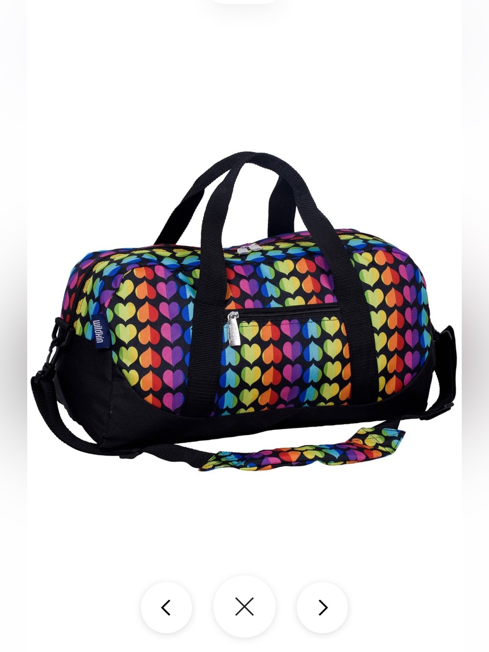 Wildkin mini duffle bag / rainbow heart /overnight bag